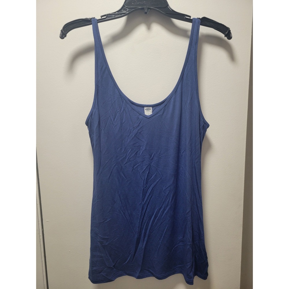 Old Navy Womens Blue Tank Top Sleeveless‎ V Neck Casual Everyday